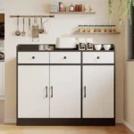 Sideboard Buffet Cabinet with Adjustable Shelves, 3 Doors & 3 Drawers