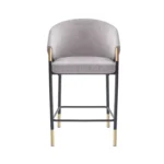 Upholstered Counter Stools with Curved Armrests Set of 2 – Comfortable & Modern Design - Image 4