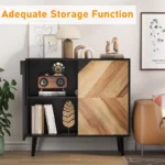 Modern Sideboard Cabinet with Shelves & Doors - Image 2
