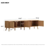 Media Console with Rattan Doors – Modern TV Stand with Cable Management - Image 3