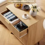 Fluted Modern Nightstand Chest of Drawers with Deep Storage - Image 2