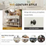 Solid Wood Retro Entryway Console Table - Image 3