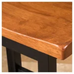 Set of 2 Counter Height Barstools in Walnut – Solid Wood Frame, Minimal Design - Image 3