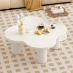 Round Nesting Coffee Table with Cylindrical Leg Design