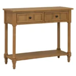 Traditional Console Table with Storage Drawers and Bottom Shelf - Image 4