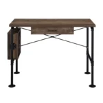 Wooden Modern Writing Desk with Drawer – Metal Frame Office & Study Table - Image 2