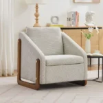 Upholstered Leisure Armchair for Living Room or Bedroom