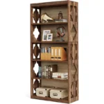 Lantine 6-Tier Freestanding Bookshelf – Tall Wooden Book Display Rack for Home & Office - Image 3