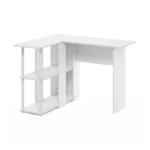 L-Shaped Computer Desk Corner Study & Writing Desk with Open Storage Shelves - Image 3