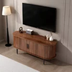 Modern TV Console with Storage Compartment and Sliding Door - Image 5