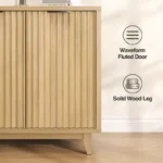 Coffee Bar Cabinet & Sideboard Buffet with Removable Wine Rack – Liquor Storage Unit - Image 2