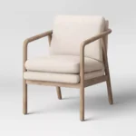 Wood Armchair Beige - Image 4