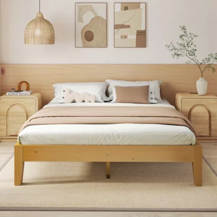 Solid Wood Platform Bed Frame without Headboard