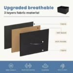 Fabric Chest of 4 Drawers – Lightweight Storage Dresser with Metal Frame - Image 4