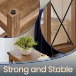 Side Table with Bottom Shelf – Modern Storage End Table - Image 2