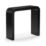 Wooden Console Table with Multicolored Top and Black Frame - Image 3