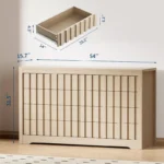 Modern Curved Wooden Chest of Drawers – Wide Storage Dresser - Image 6