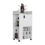 Wine Storage Cart with 6 Built-In Bottle Rack and Casters - Image 3
