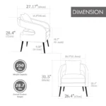 Gray Armchair, Modern Comfort Lounge Chair - Image 4