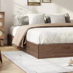 Solid Wood Platform Bed Frame – Modern Full Bed Frame Without Headboard - Image 4