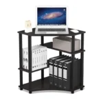 Triangle Corner Computer Desk – Reversible Space-Saving Design with Drawer - Image 3