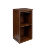 Modular Wine Bar Cabinet with Hutch and Storage Shelves - Image 7