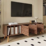 Mid-Century Modern TV Stand, Media Console Table for Living Room - Image 4