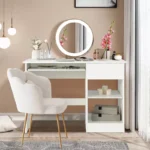 Computer Desk Home Office Workstation Study Laptop Table with CPU Compartment - Image 3