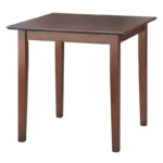 Solid Wood Square Dining Table for 4 – 29.5" Brown Table with Satin Finish and 4-Leg Base - Image 4