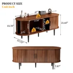 Modern TV Console with Storage Compartment and Sliding Door - Image 8