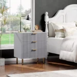 Modern Grey Chest of Drawers with Deep Storage and Wide Top