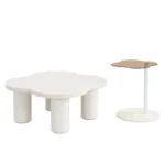 Round Nesting Coffee Table with Cylindrical Leg Design - Image 4