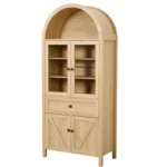 Wooden Sideboard with Adjustable Shelves and Multi-Storage Design - Image 2