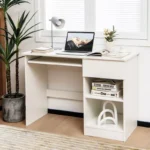 Computer Desk Home Office Workstation Study Laptop Table with CPU Compartment