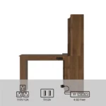 L-Shaped Corner Home Office Desk with Hutch Storage - Image 3