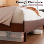 Solid Wood Bed Frame with Headboard – No Box Spring Needed, Easy Assembly - Image 5