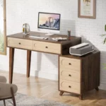 Lantine 51-Inch Computer Desk with 5 Drawers