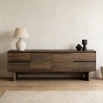 72-Inch TV Stand Console – Media Entertainment Center with Doors and Drawers