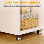 Foldable Drop-Leaf Desk with Storage Racks & Wheels – Multi-Room Compact Table - Image 5