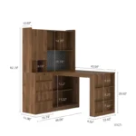 L-Shaped Corner Home Office Desk with Hutch Storage - Image 4
