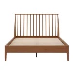 Mid-Century Modern Solid Bamboo Wood Spindle Platform Bed Frame - Image 6