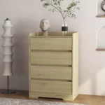 Chest of 4 Drawers for Living Room & Bedroom – Modern Storage Dresser - Image 2