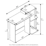 Modern Computer Desk Home Office Writing & Study Laptop Table with Drawer - Image 4