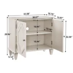Modern Sideboard Buffet Storage Cabinet with Adjustable Shelves - Image 2