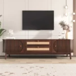 Rattan TV Stand for TVs Up to 75 Inches – Farmhouse Media Console - Image 7