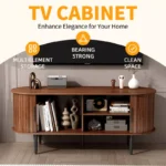 Modern TV Console with Storage Compartment and Sliding Door - Image 7
