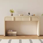 Wooden Console Table with 2 Drawers and Adjustable Foot Pads - Image 2