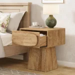 Natural Wood Grain Print Side Table – Bedroom & Hallway End Table - Image 2