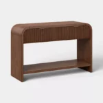 Dark Brown Console Table with Two Drawers - Image 4