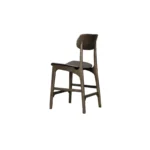 Wood Counter Height Barstool in Carbonite Finish – Rubberwood & Plywood Frame - Image 2
